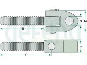 F38 TIRANT CENTRAL ATF303528 M30*3.5/560 CAT2